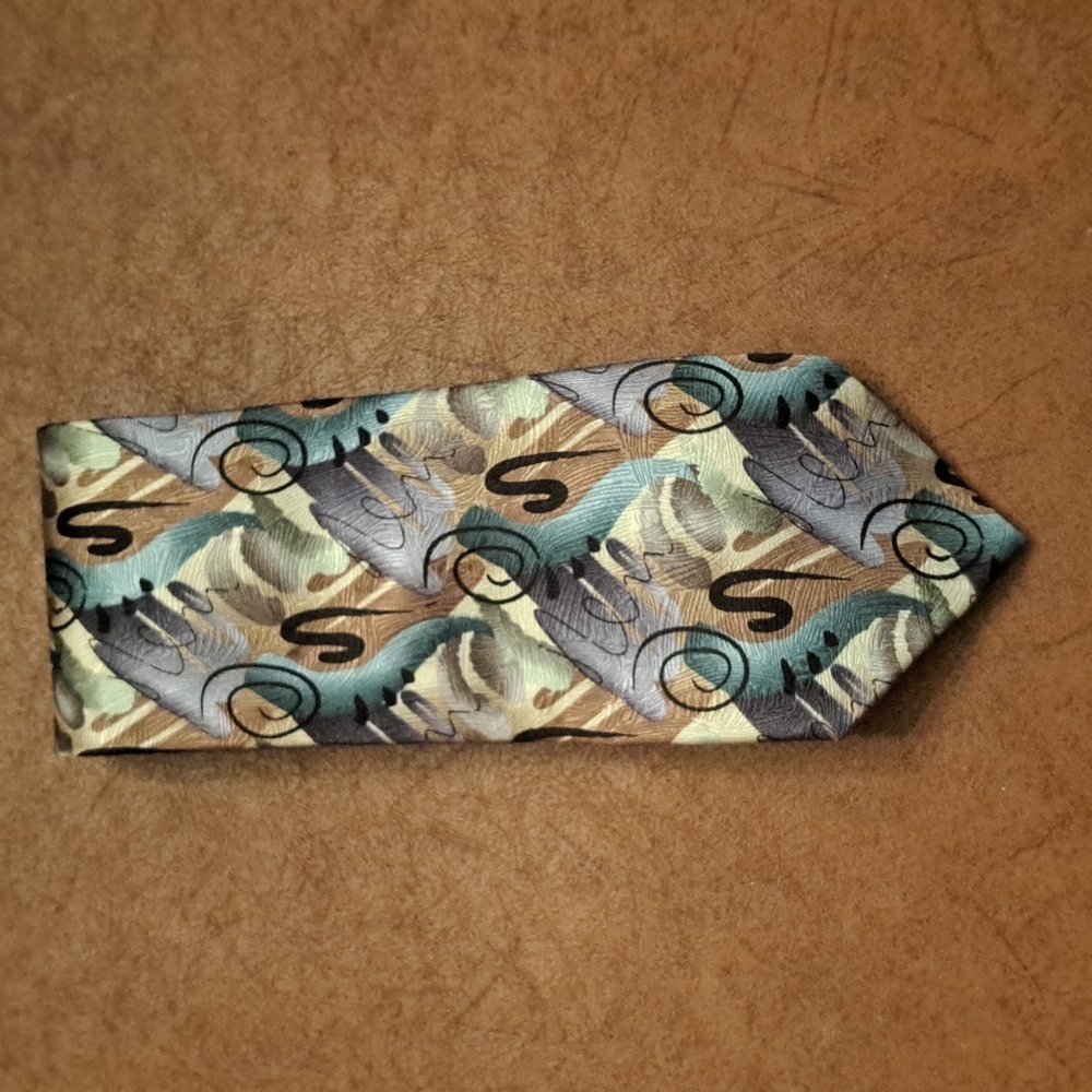 Jerry Garcia 59" 100% Silk Men's Tie Blue/Green/Brown